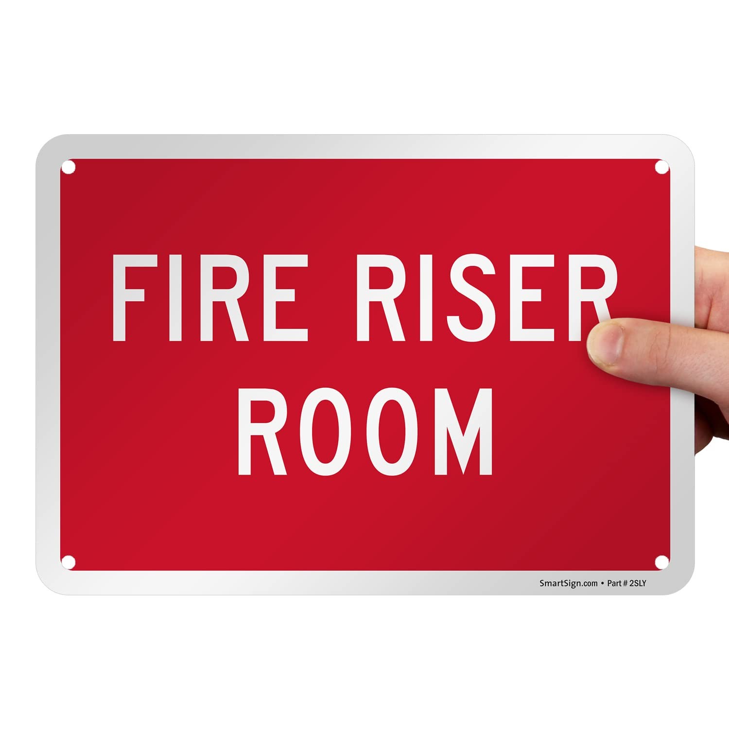 7&Prime;x10&Prime; Aluminum « Fire Riser Room » Sign for Commercial Industrial Buildings