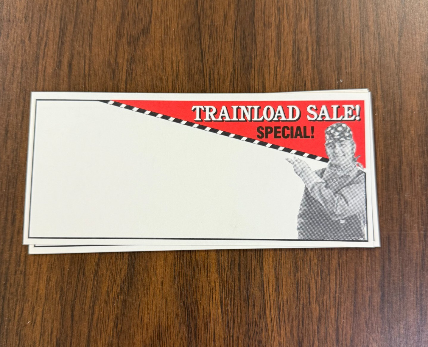 Train Load Sale Special Shelf Signs Price Display Cards-7&Prime;W x3&Prime;H -100 signs