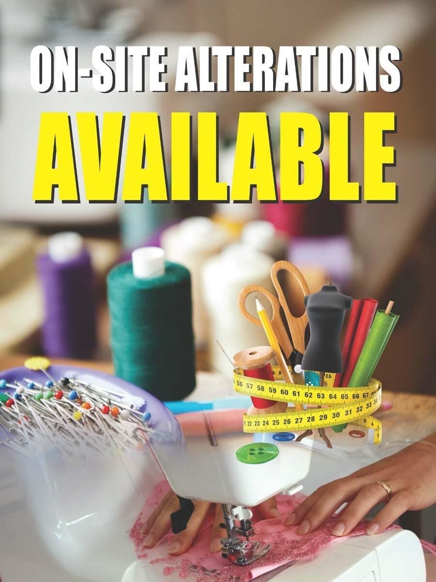 Alterations Available | Retail Window Display Sign | 18&Prime;W x 24&Prime;H