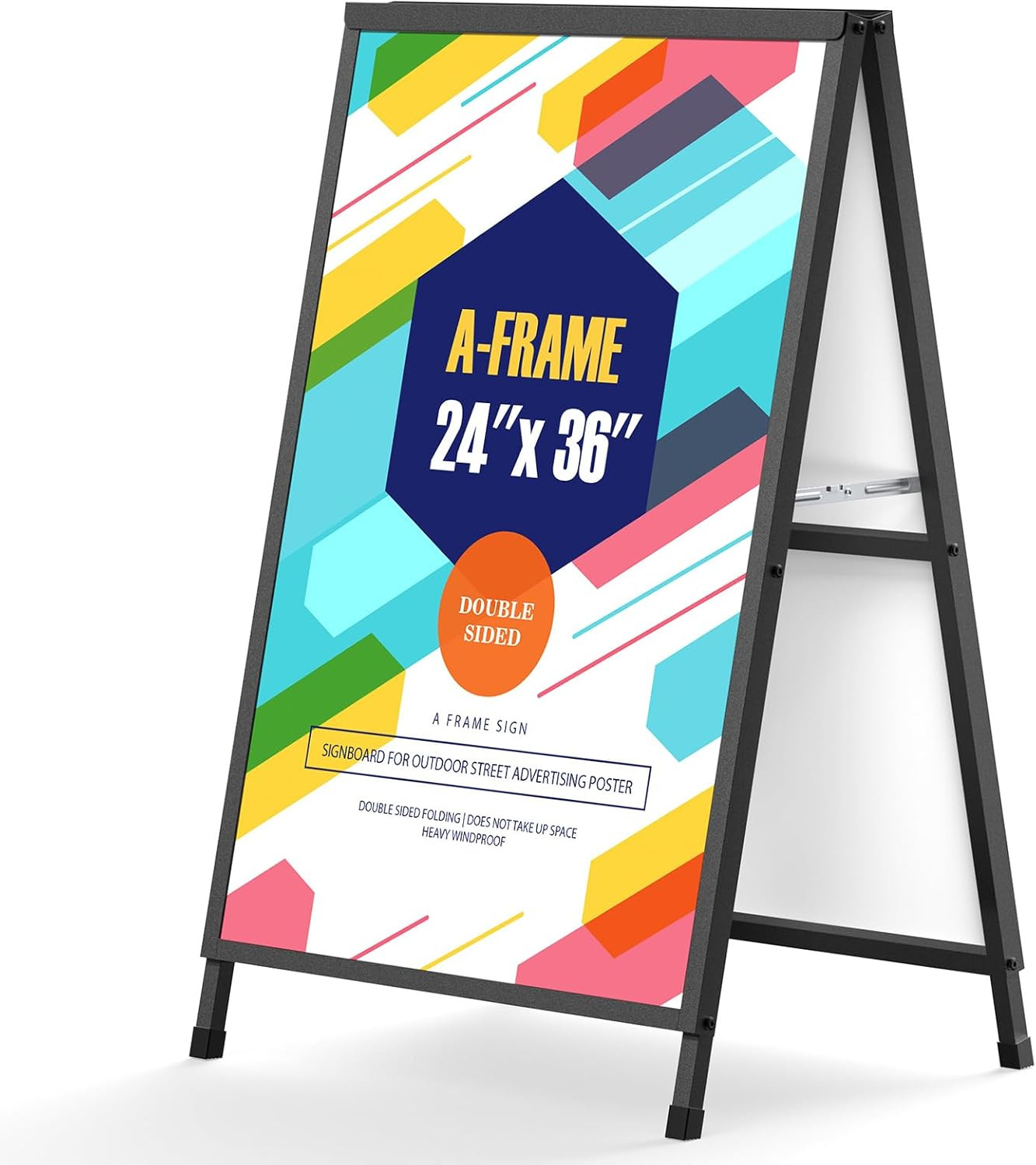 Heavy Duty 24×36 Inch Double-Sided A-Frame Sign Holder for Outdoor Use