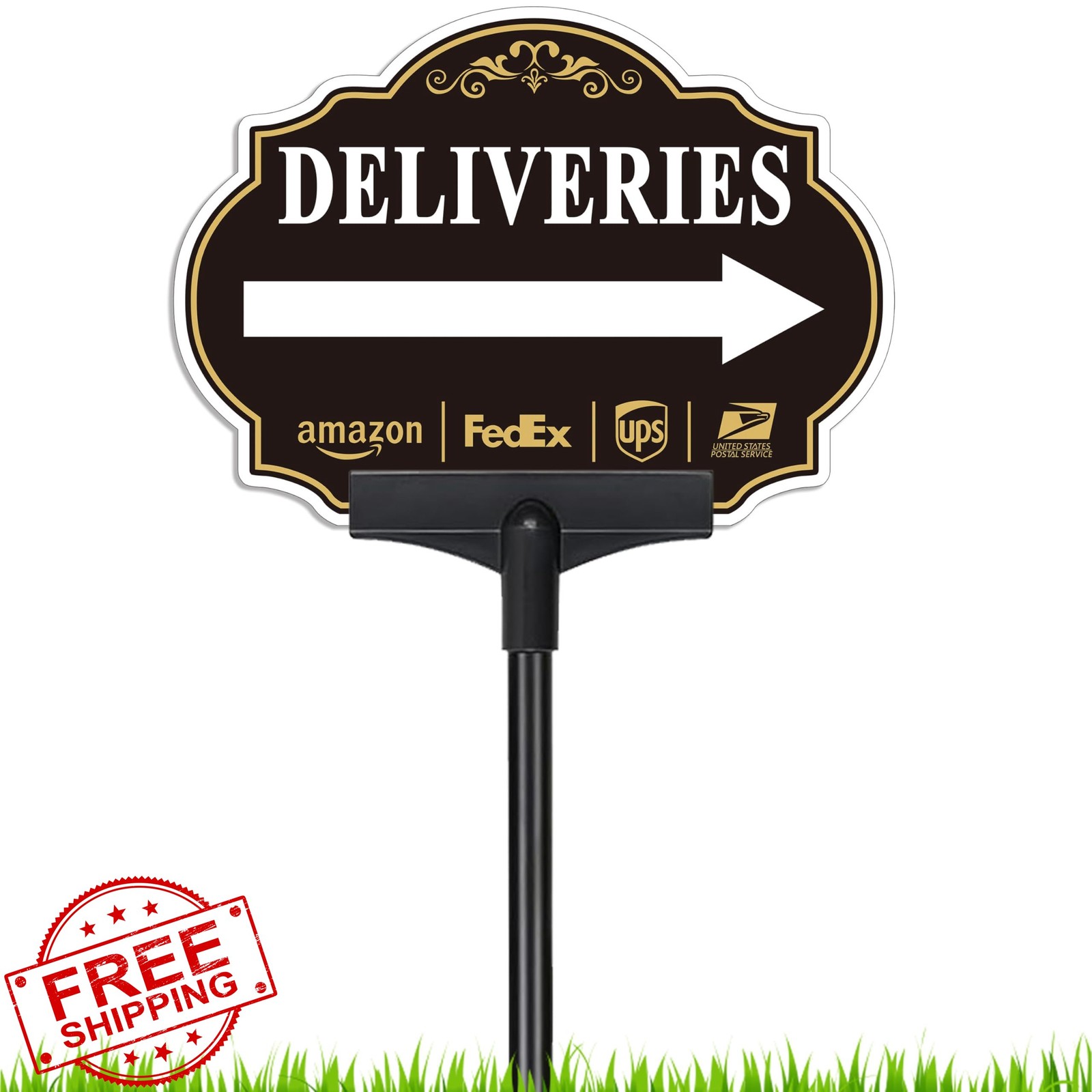 Folyming Right Arrow Yard Sign Metal Stake