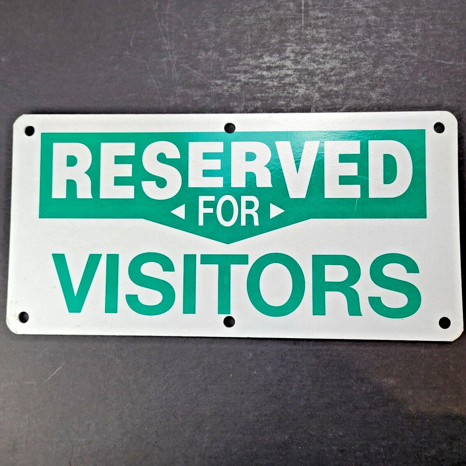 Reflective Signs 14&Prime; X 7&Prime; Green and White – Reserved For Visitors!