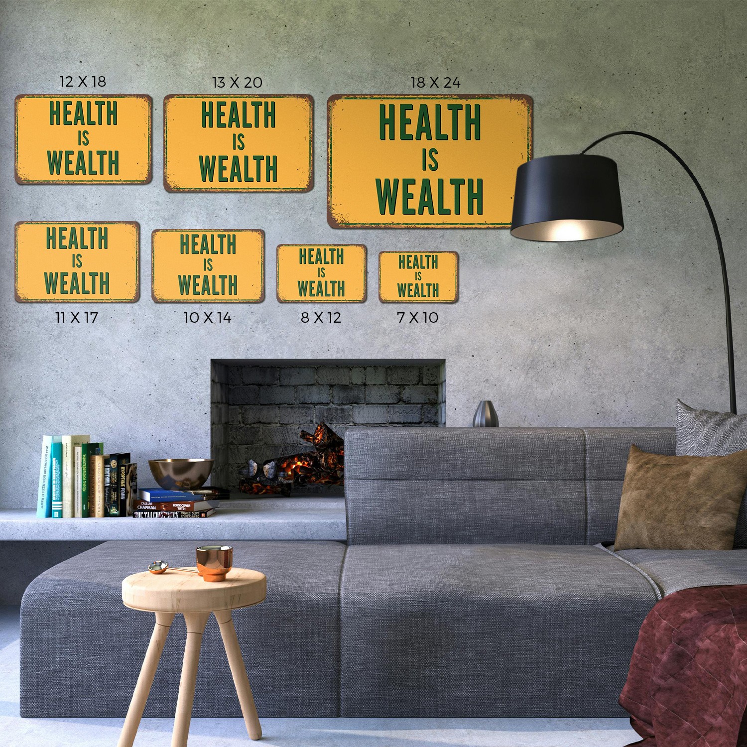 Health Is Wealth Street Sign Invest In Yourself Daily Durable Perfect for Gyms