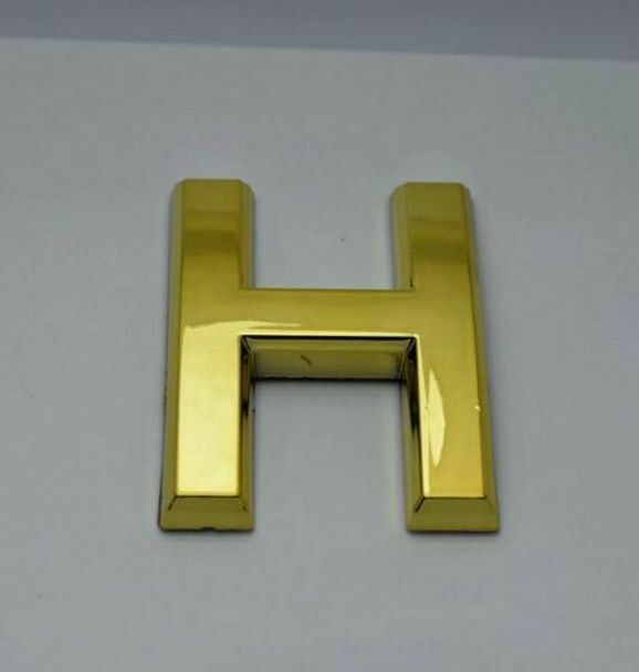 1 PCS – Apartment Number Sign/Mailbox Number Sign,Letter H(Gold,3D…-REF24-1027