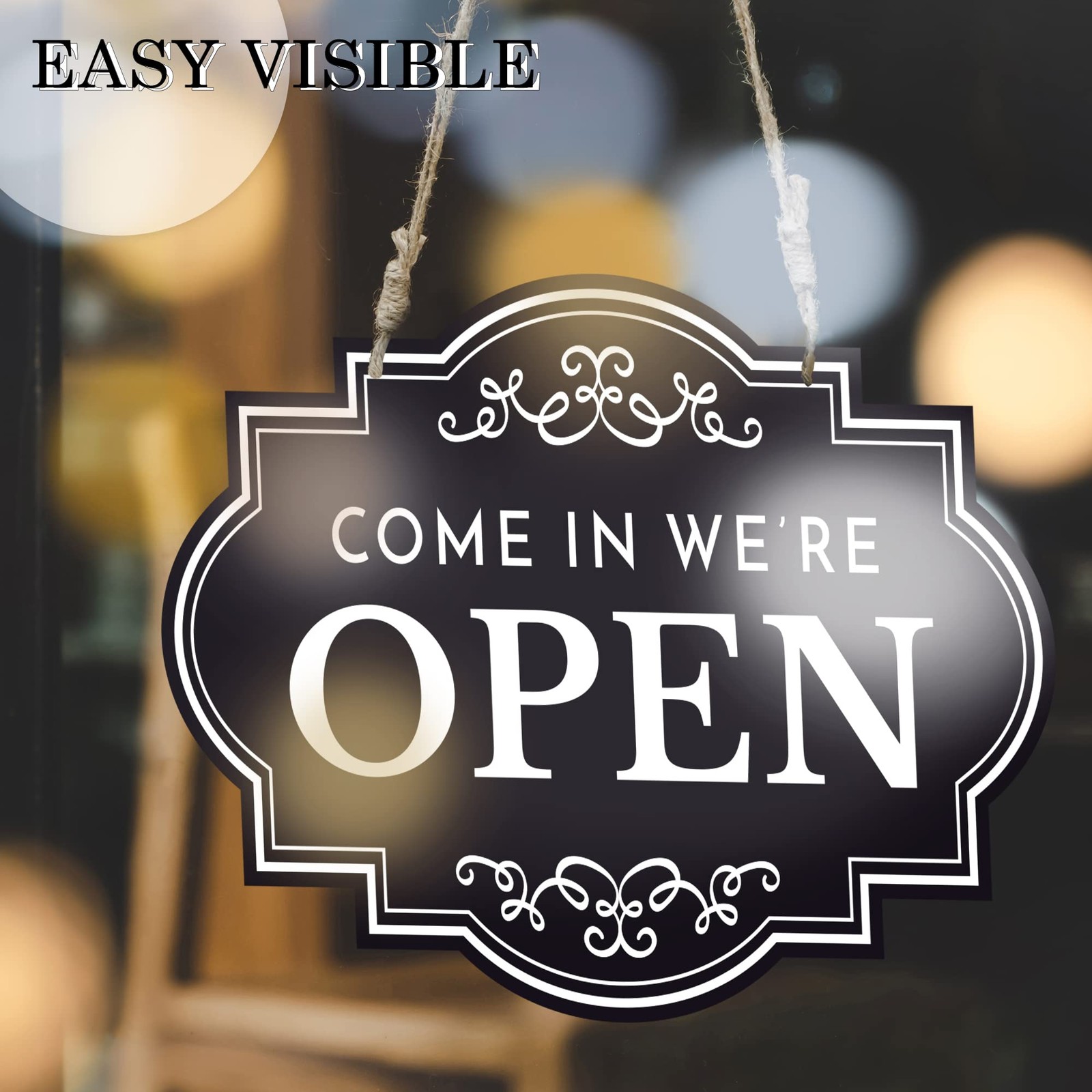 11×8 Inch Open Closed Sign Double Sided Hanging Sign for Stores Restaurants