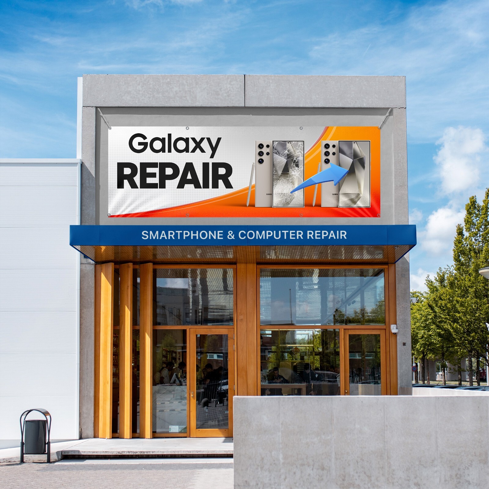 iPhone Galaxy Android Cell Phone Repair outdoor banner sign poster 2 BANNERS!