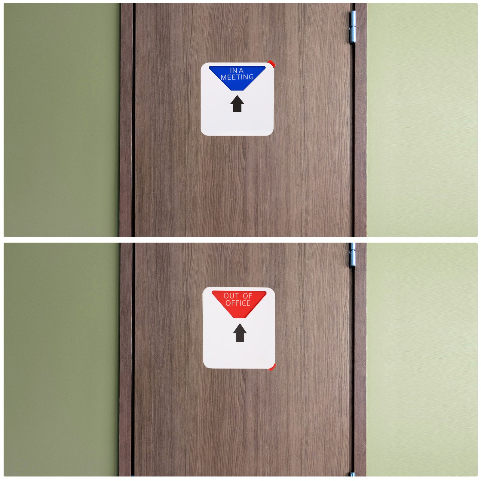 2Pcs 5.1&Prime; Do Not Disturb/Please Knock/Out of Office/In a Meeting Sign