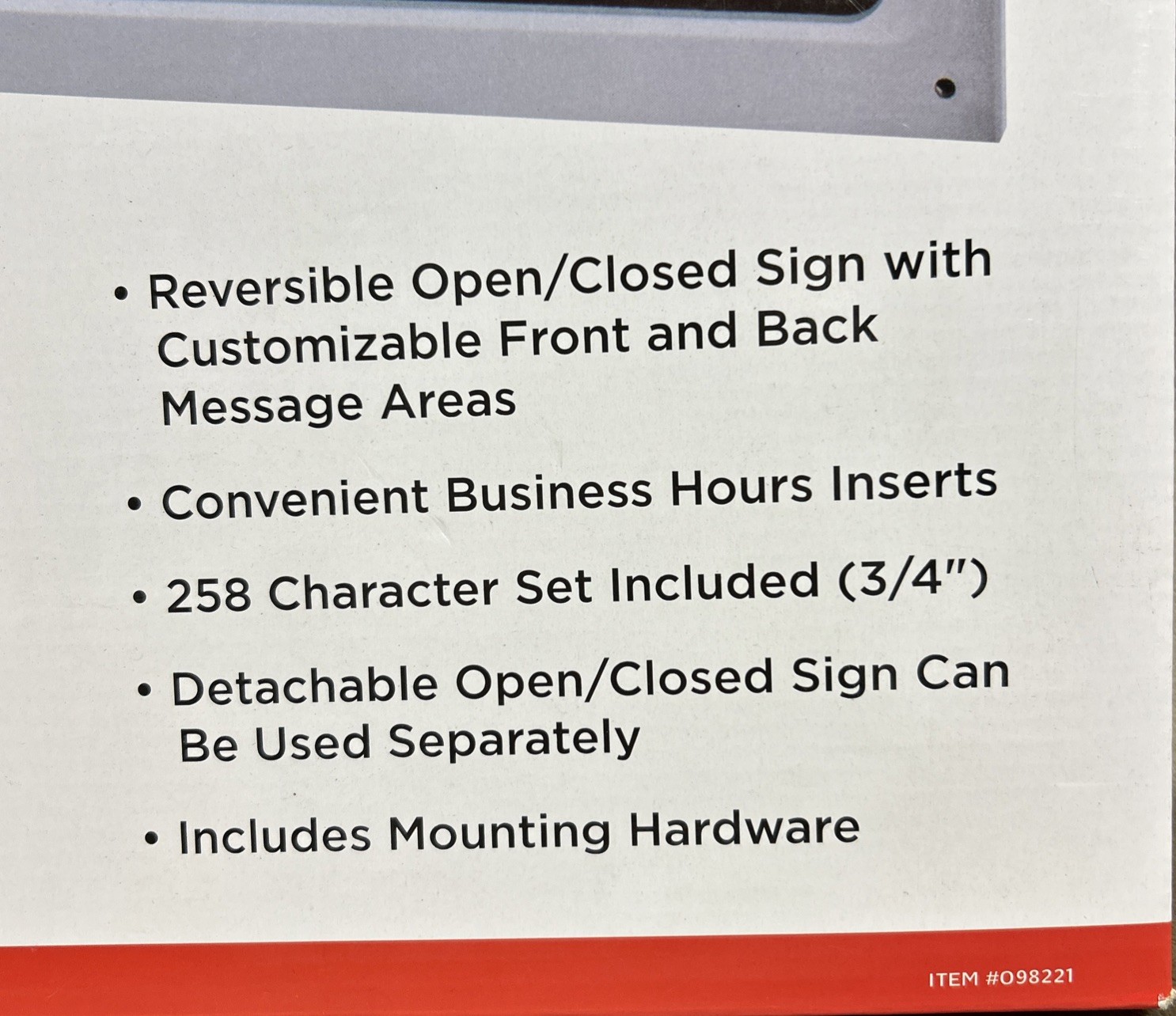 Open/Closed Window Door Business Message Sign 3 In 1 Customizable Cosco 098221