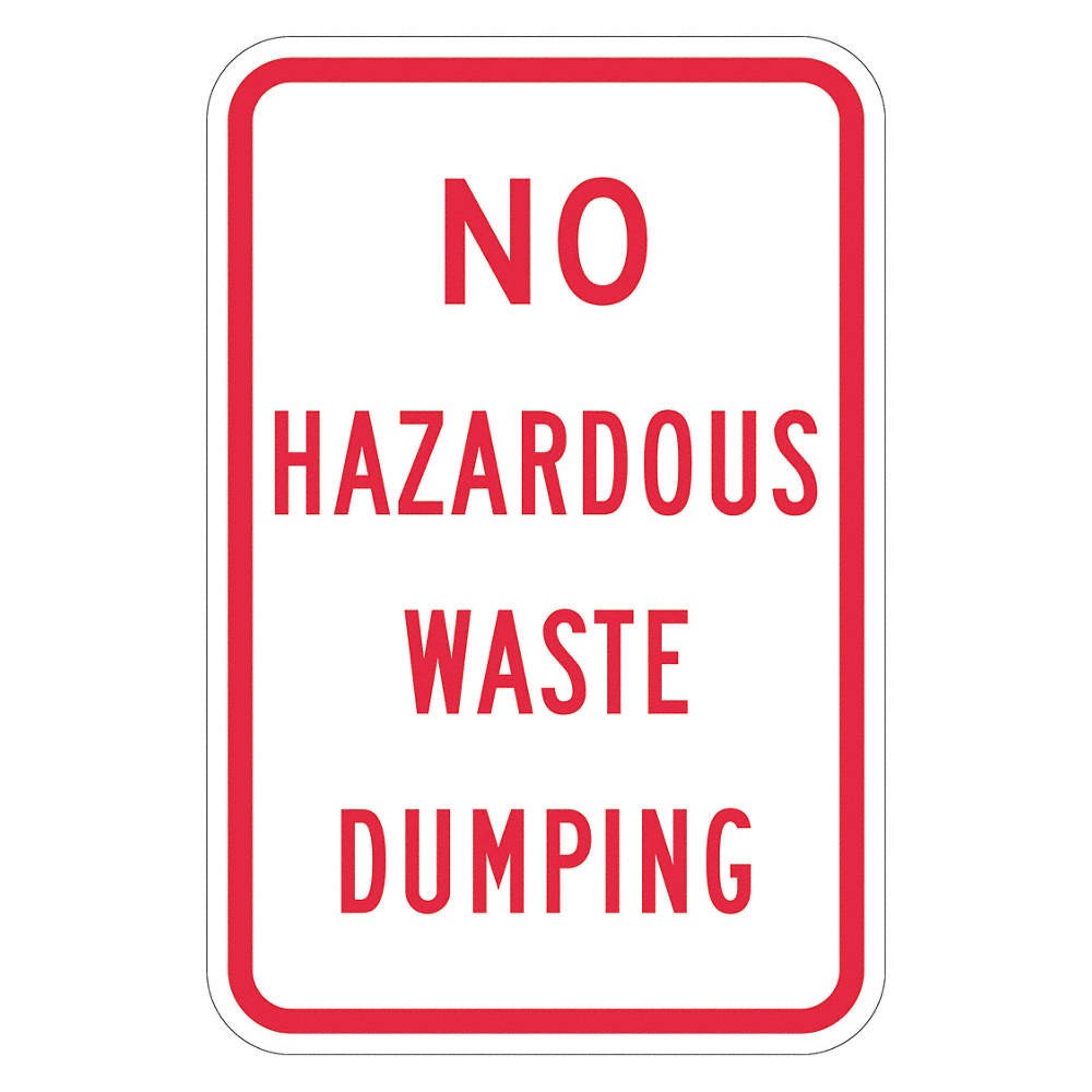 LYLE T1-1730-EG_12x18 Rflctv Hazardous Materials Sign,18x12in 449A07