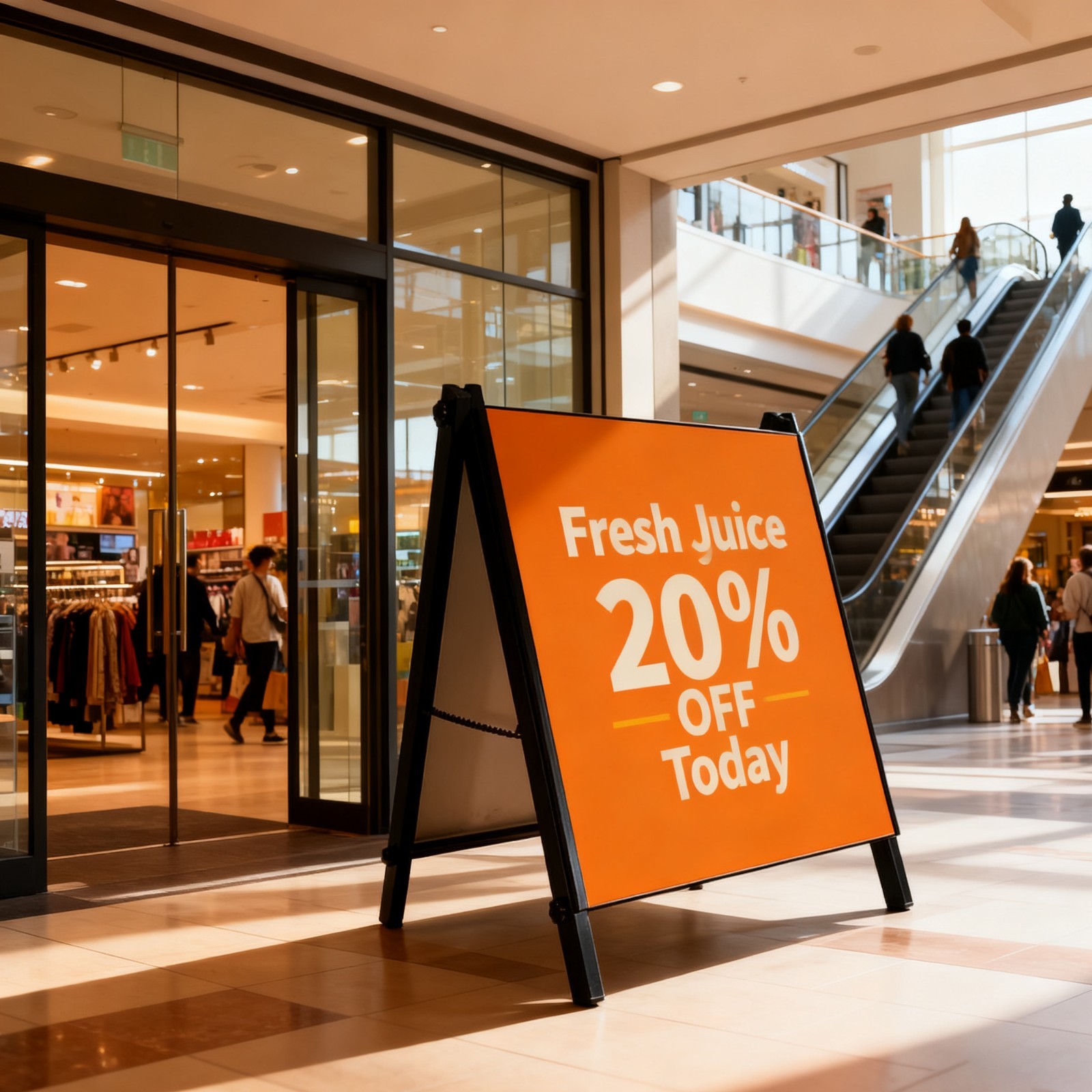 A-Frame Sidewalk Sign Board Curb Sign in Double Sided Display Foldable