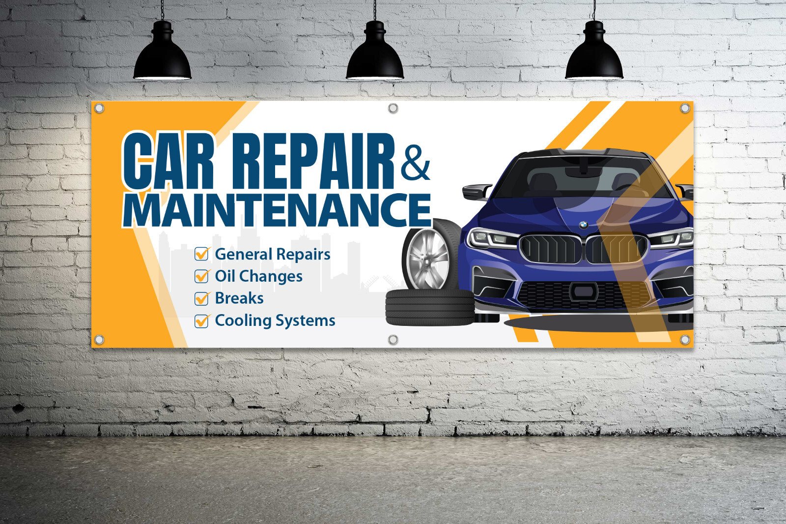 CAR REPAIR MAINTENANCE Generic Vinyl Banner Sign Mechanic Auto Shop Garage Displ