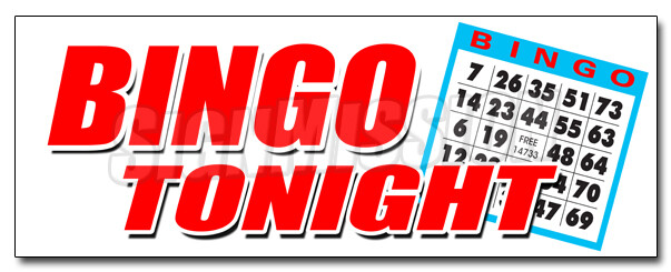 BINGO TONIGHT DECAL sticker public welcome free cards cash play win