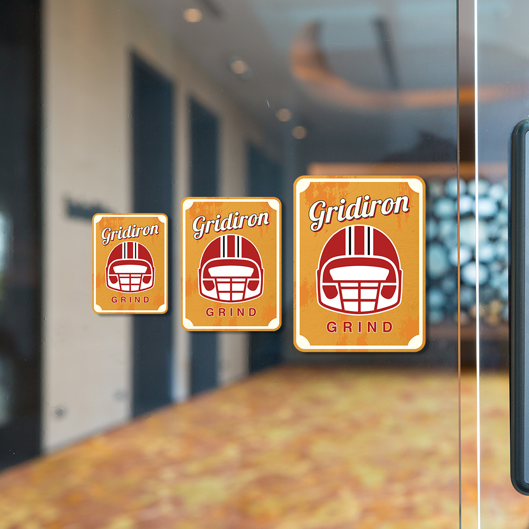 Portrait Round Plus Gridiron Grind Wall or Door Sign