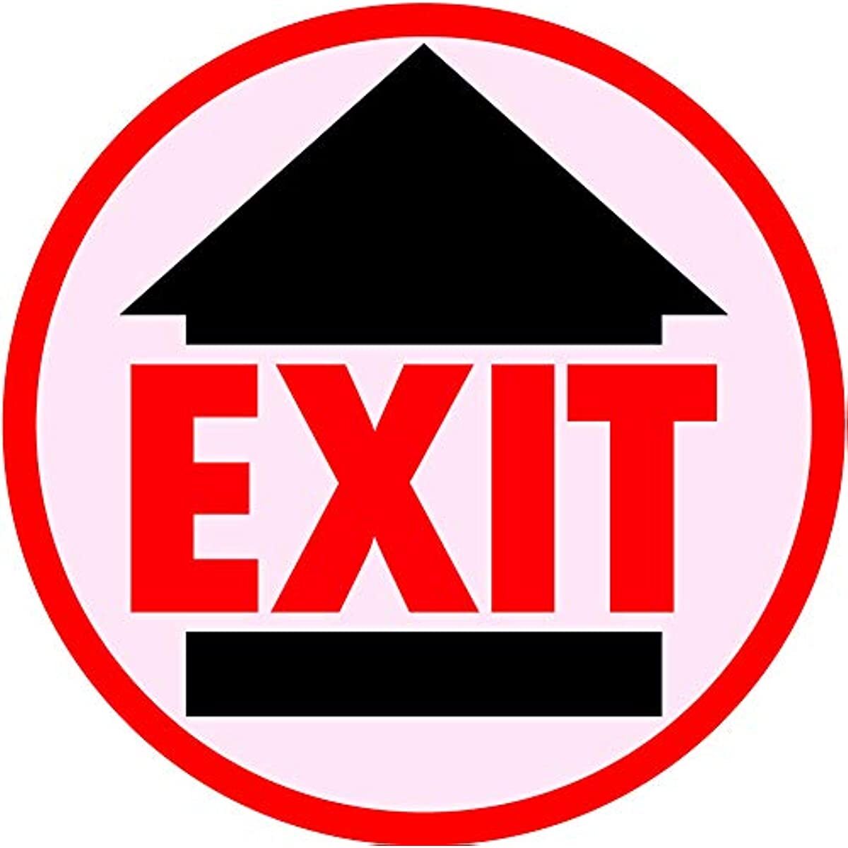 Exit Sign 10Pack 7.5&Prime; Round Social distancing Sign Social distancing Floor Decal