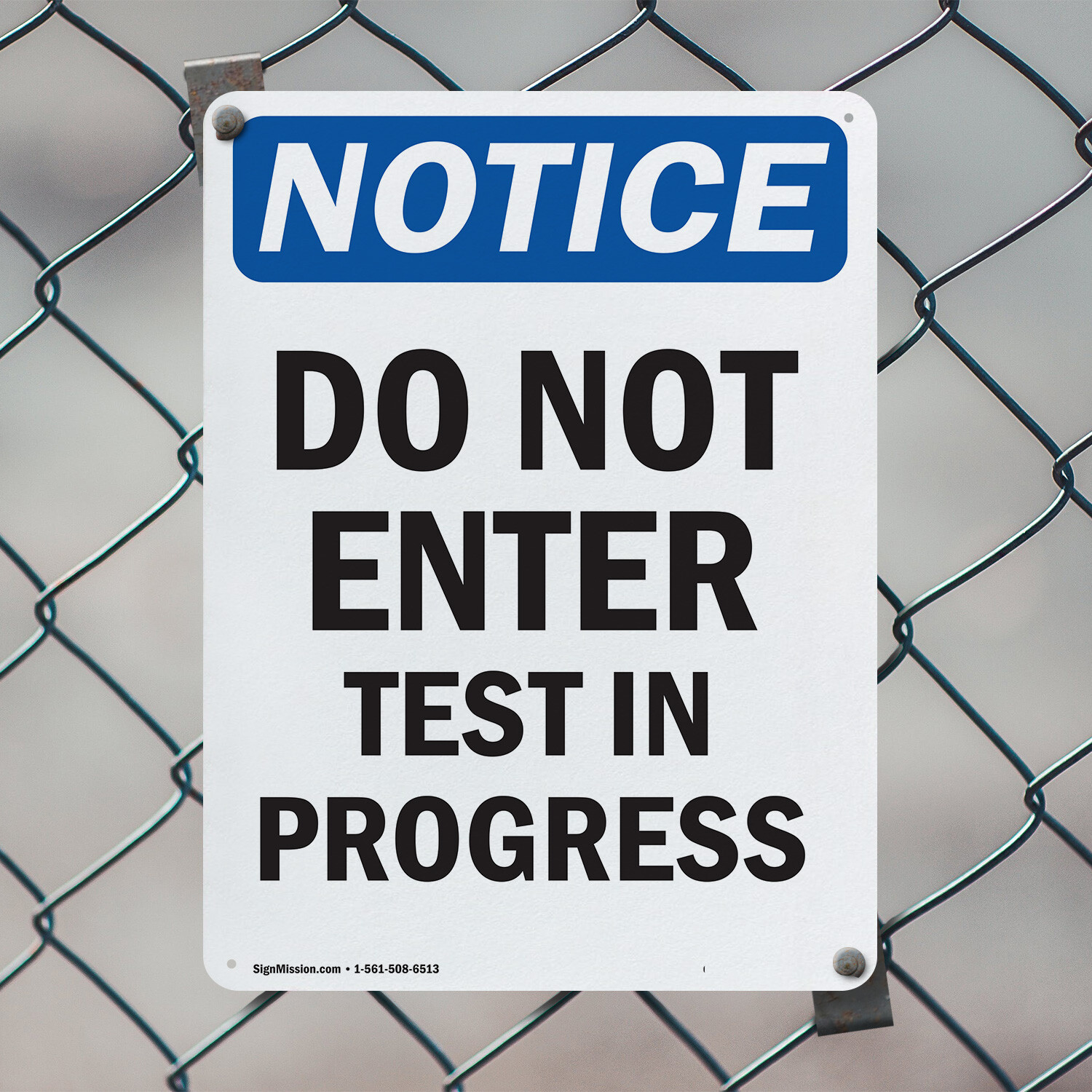(2 Pack) Do Not Enter Test In Progress OSHA Notice Sign Decal Metal Plastic