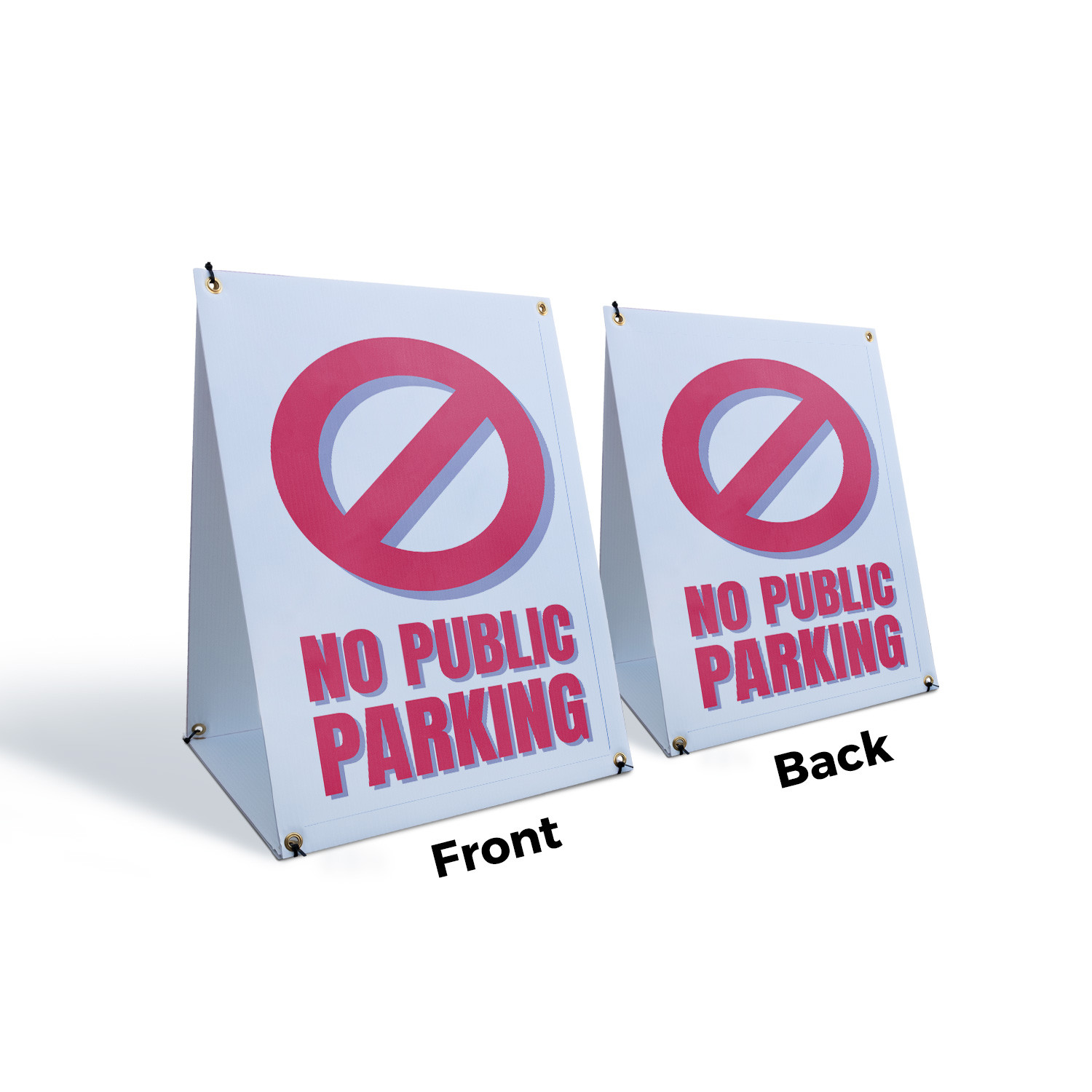 No Public Parking A-Frame Sidewalk Sign Property Management Clear Restrictions