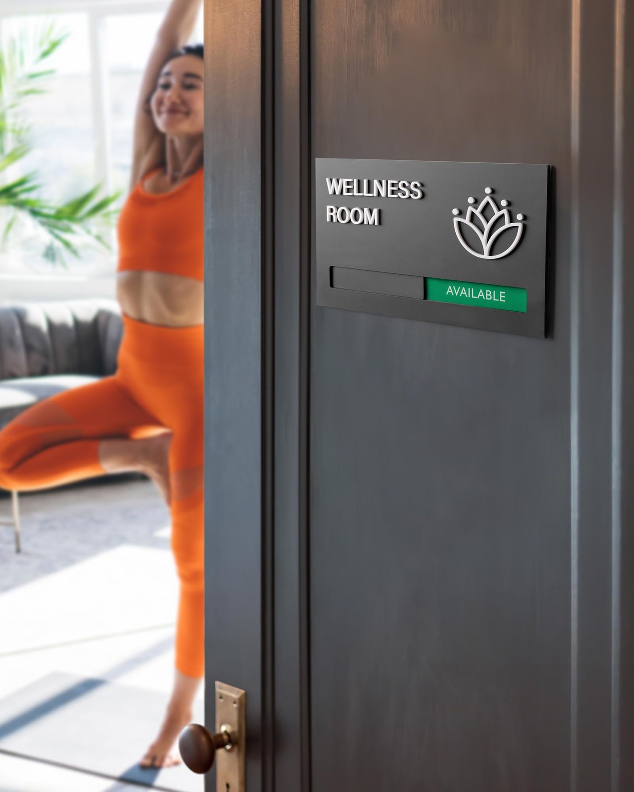 Wellness Room Sign – Do Not Disturb Privacy Slide Door Sign In Use And Availa…