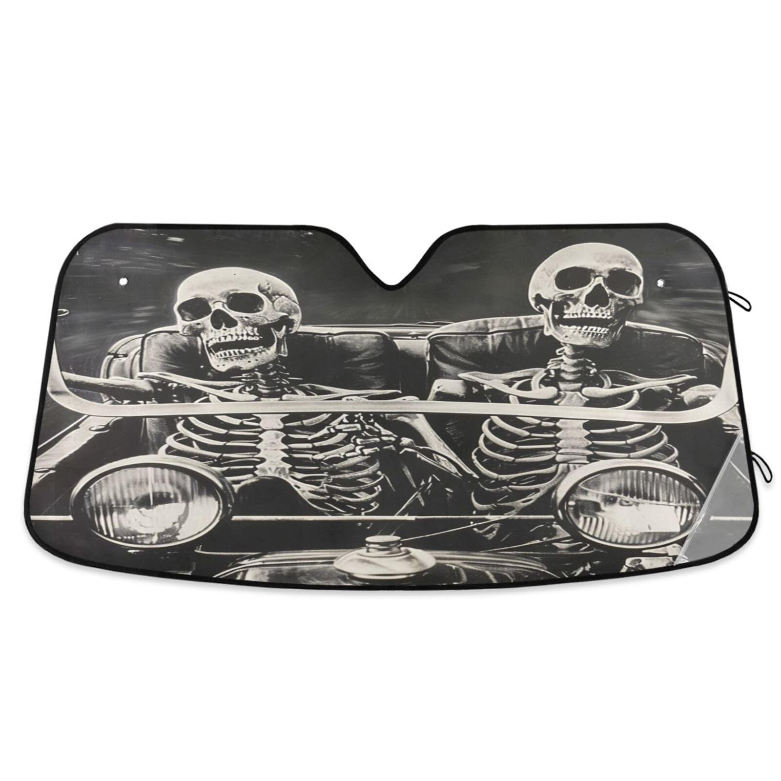 Funny Skeletons Windshield Sun Shade for Car Auto SUV Truck Foldable Front Wi…