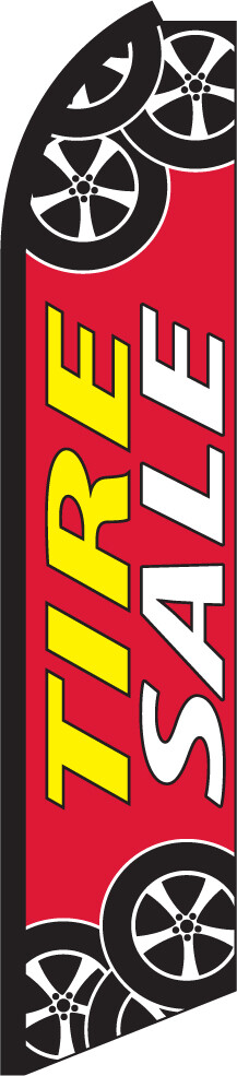 SWOOPER FEATHER FLUTTER FLAG NEW TIRE SALE SIGN ADVERTISING HALF SLEEVE SUPER