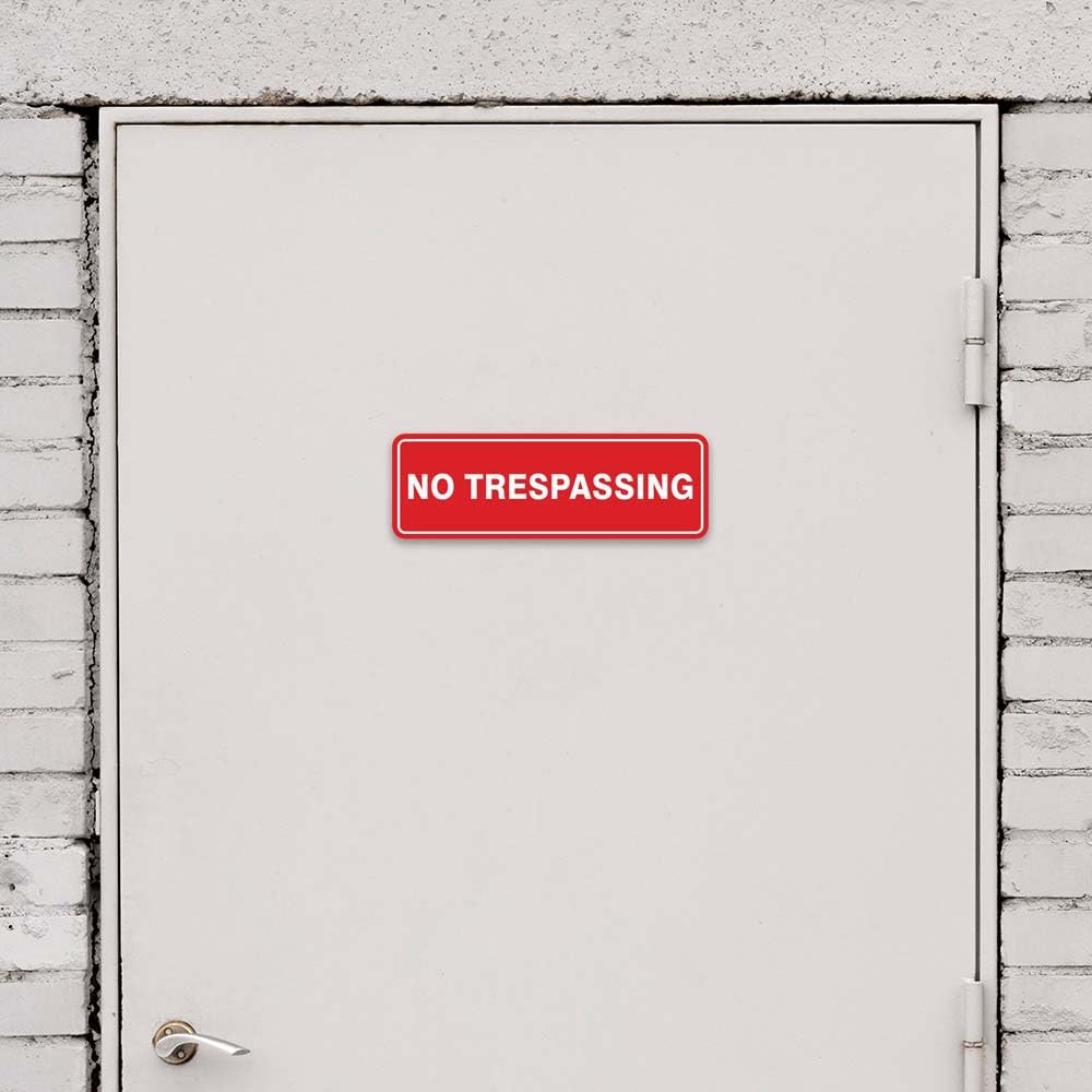 Standard No Trespassing Sign – Black – Small 2&Prime; X 6&Prime; 2&Prime; X 6&Prime;
