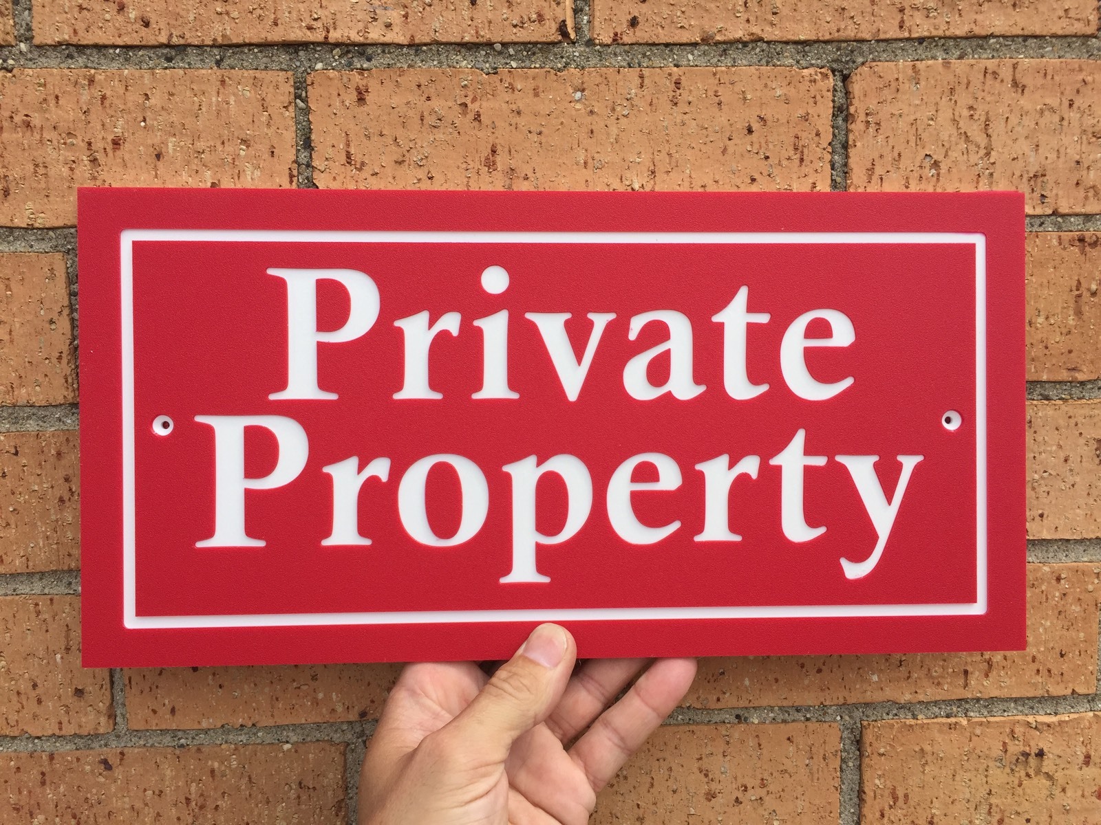 Rectangle PRIVATE PROPERTY Sign 14×7&Prime; 1/4&Prime; King ColorCore Any Color