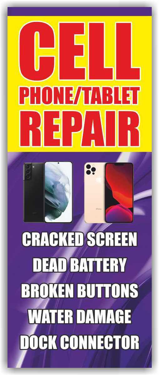 CELL PHONE REPAIR Advertising Banner Vinyl Mesh Sign Flag service laptop shop