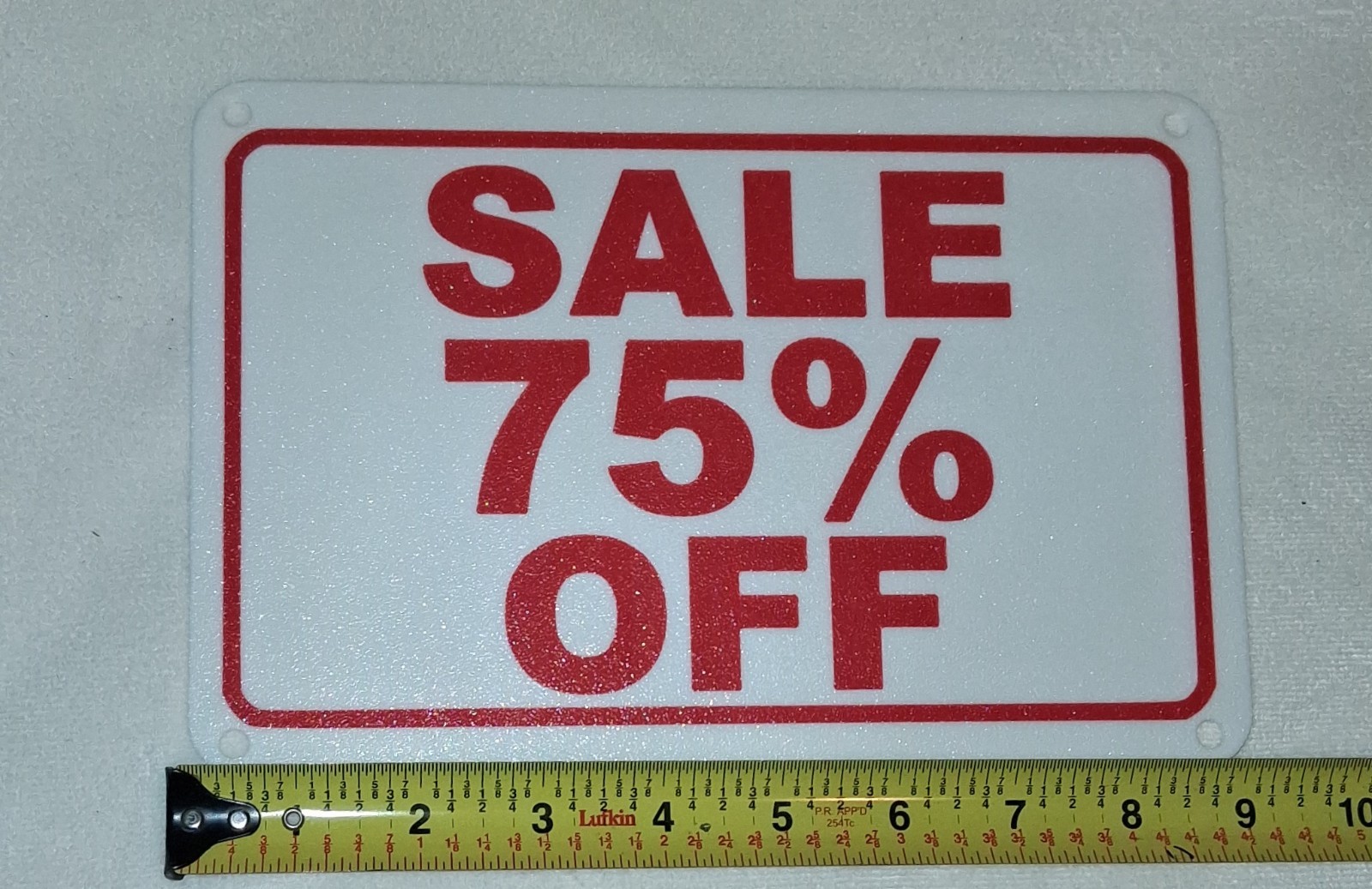 6&Prime; x 9&Prime; SALE 75% OFF Sign Plastic w/mounting holes for screws or « zip ties ».
