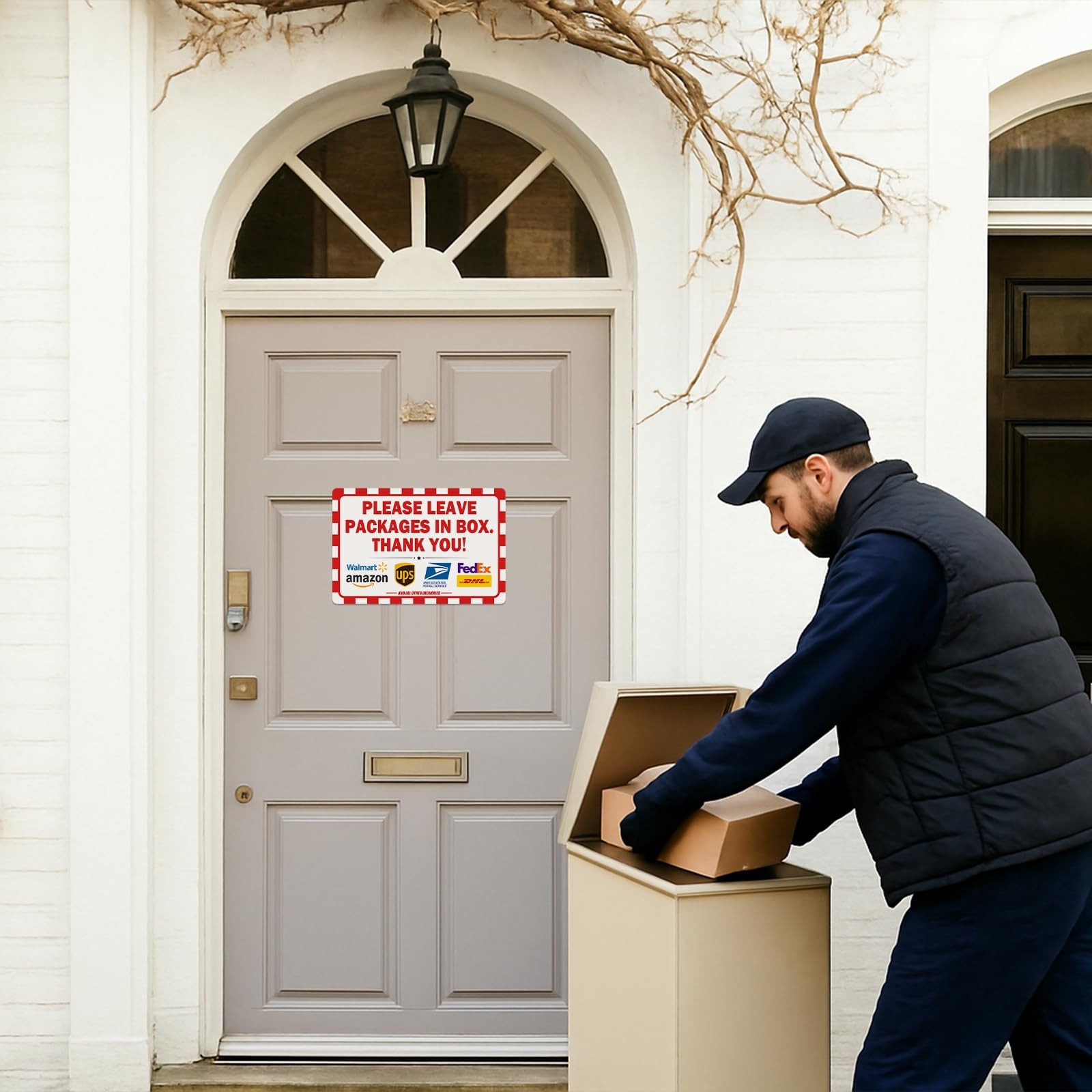8×12&Prime; « Please Leave Packages in Box » Package Delivery Sign for Outside