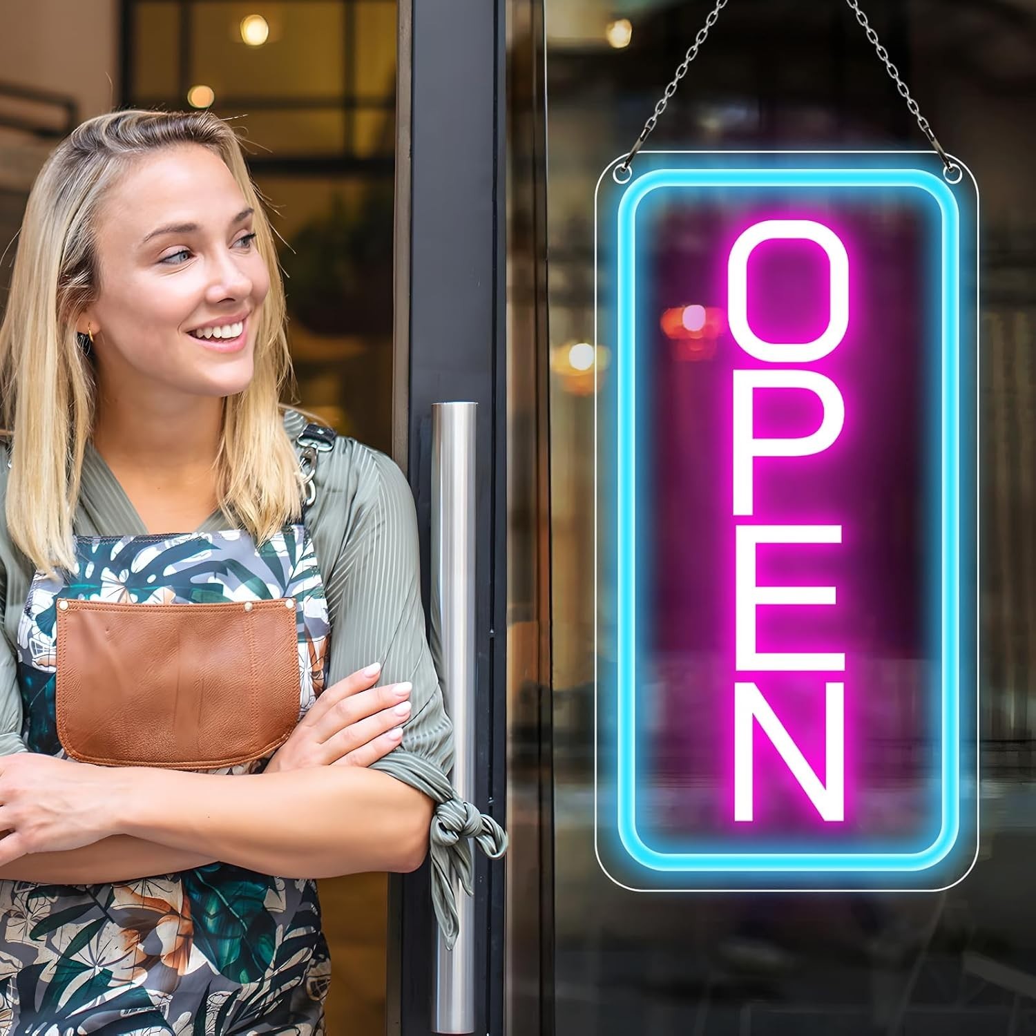 Neon Open Sign 16 »x9 », Super Bright LED Open Signs for Business, Adjustable…