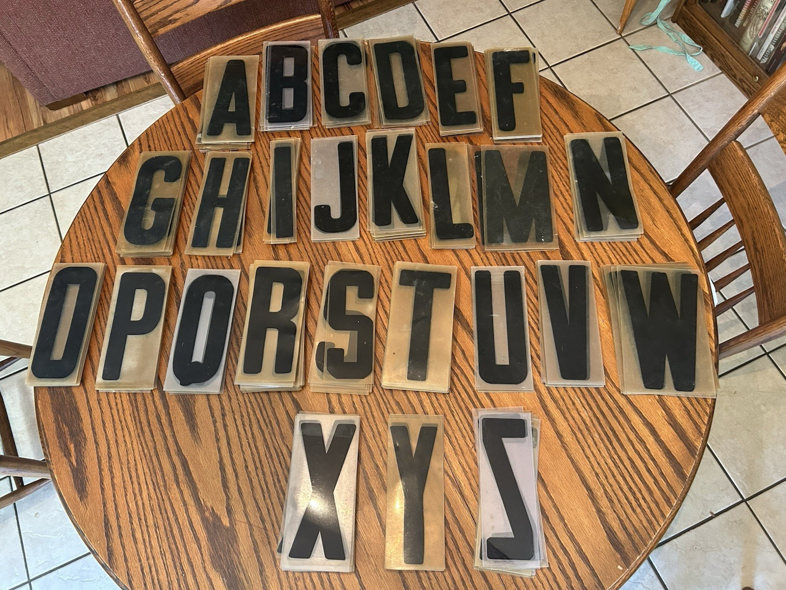 290 Plastic Sign Letters 8.75&Prime; used