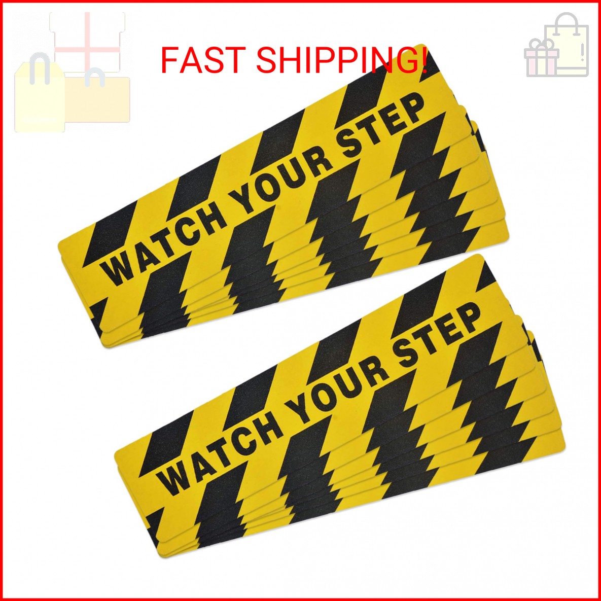 6&Prime; x 24&Prime; Watch Your Step Floor Tape Anti Slip Warning Sign Sticker Adhesive Non-