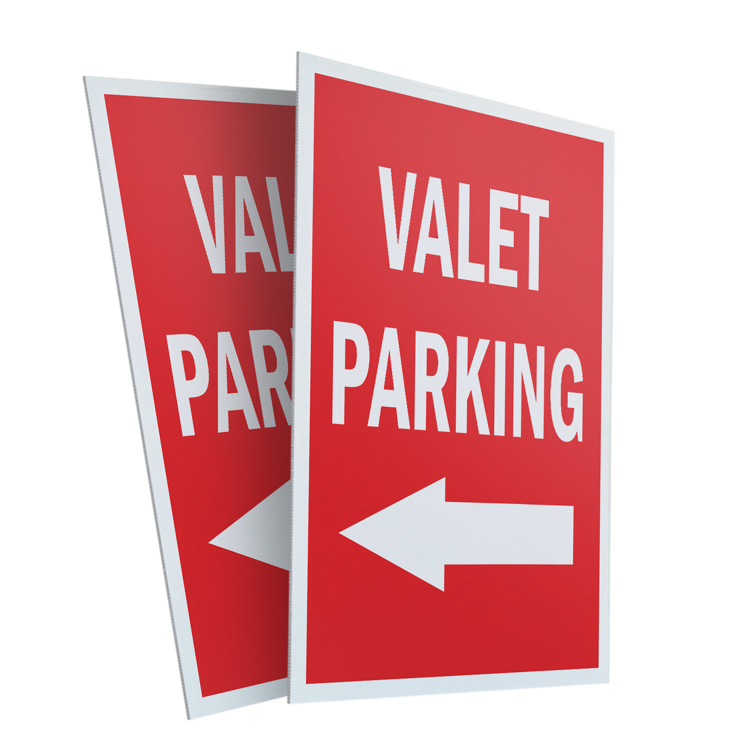 A-frame Sidewalk Valet Parking With Arrow 24&Prime; x 36&Prime; Double Sided A-Frame Sidewal