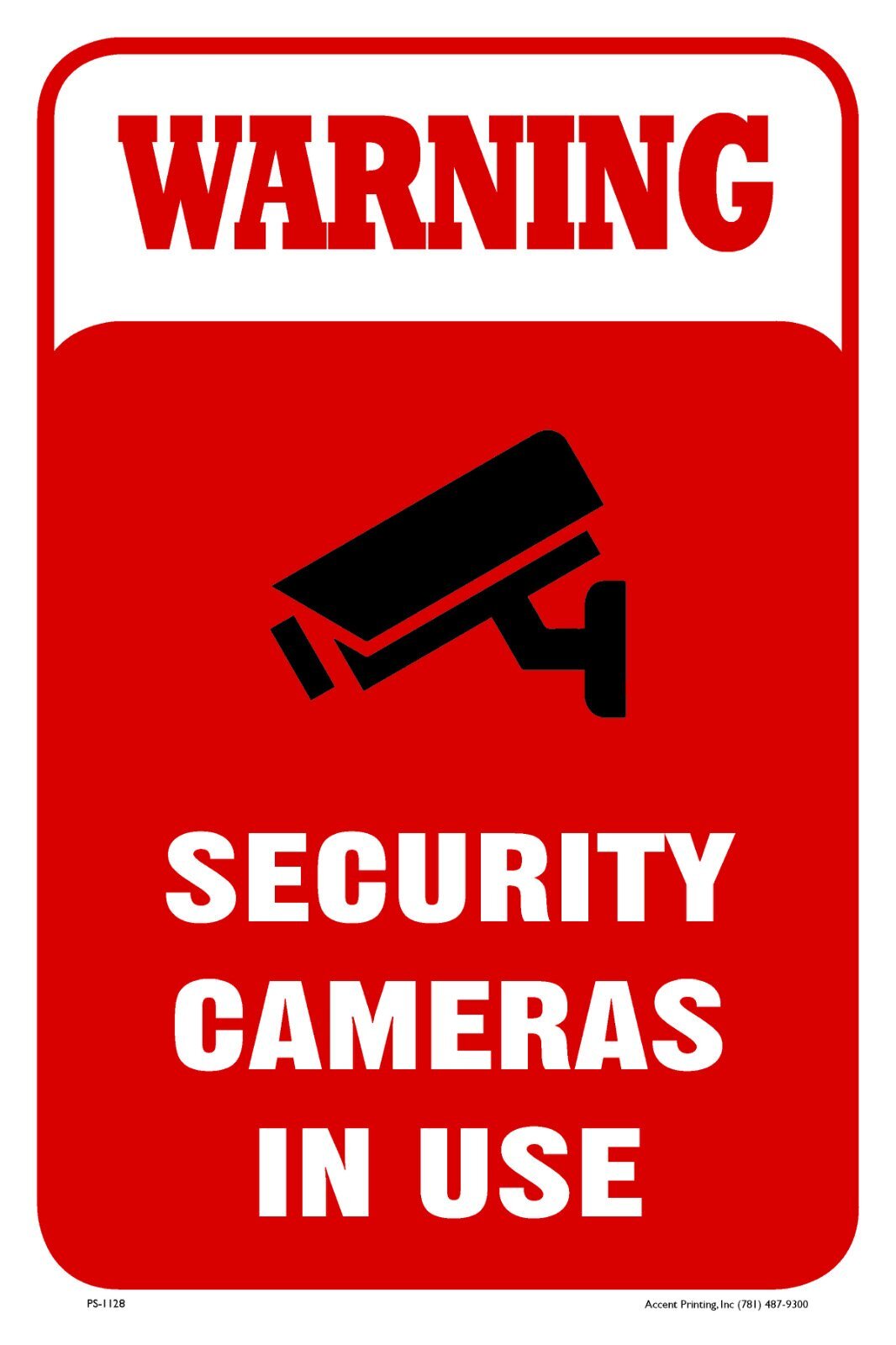 Warning Security Cameras in Use | Single-sided Parking Sign | 12&Prime;W x 18&Prime;H