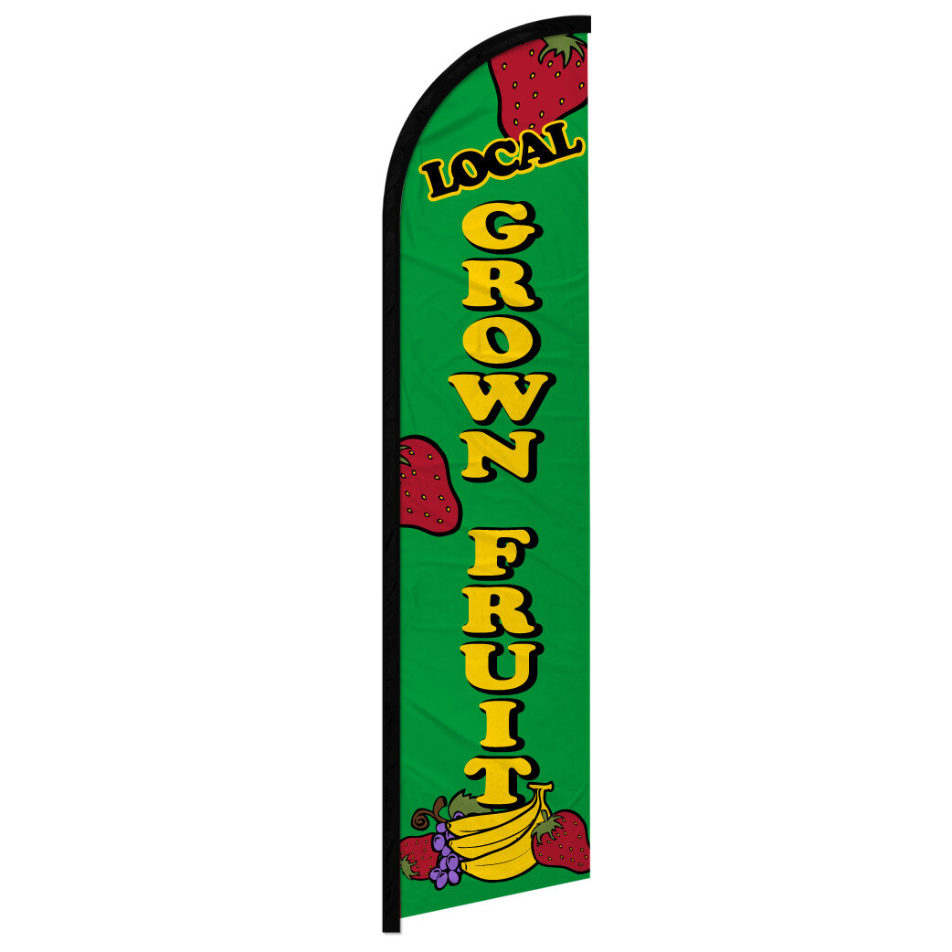 Local Grown Fruits Full Curve Windless Swooper Flag Organic Fresh Produce