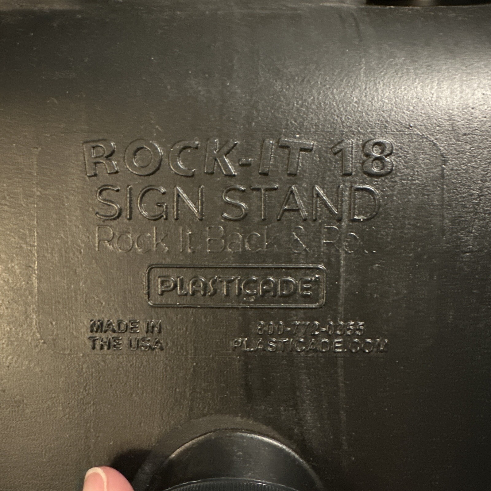 ROCK-IT 18 SIGN STAND Rock It Back & Roll Comes With Only Base & Base Gel (SB)