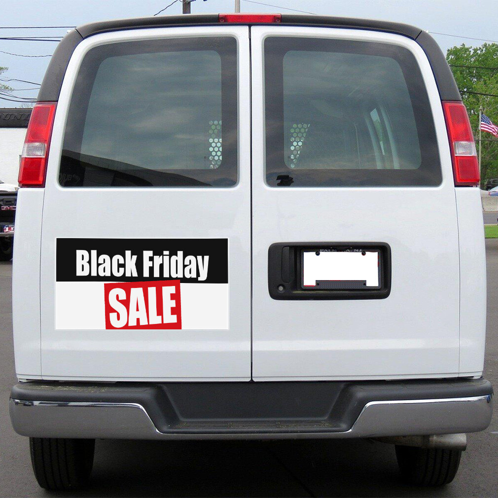 Car Magnet Set of 2 Black Friday Sale Business A Car Advertising Industrial Sign