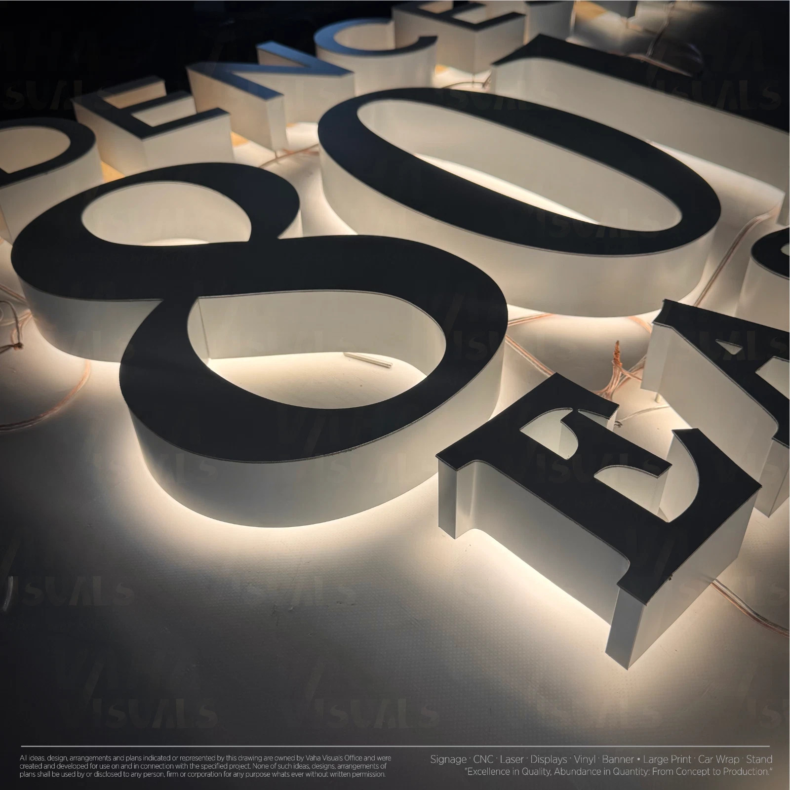 𝑵𝓙̶ Your Logo Custom 3D Channel Letters Illuminated & Non-Illuminated