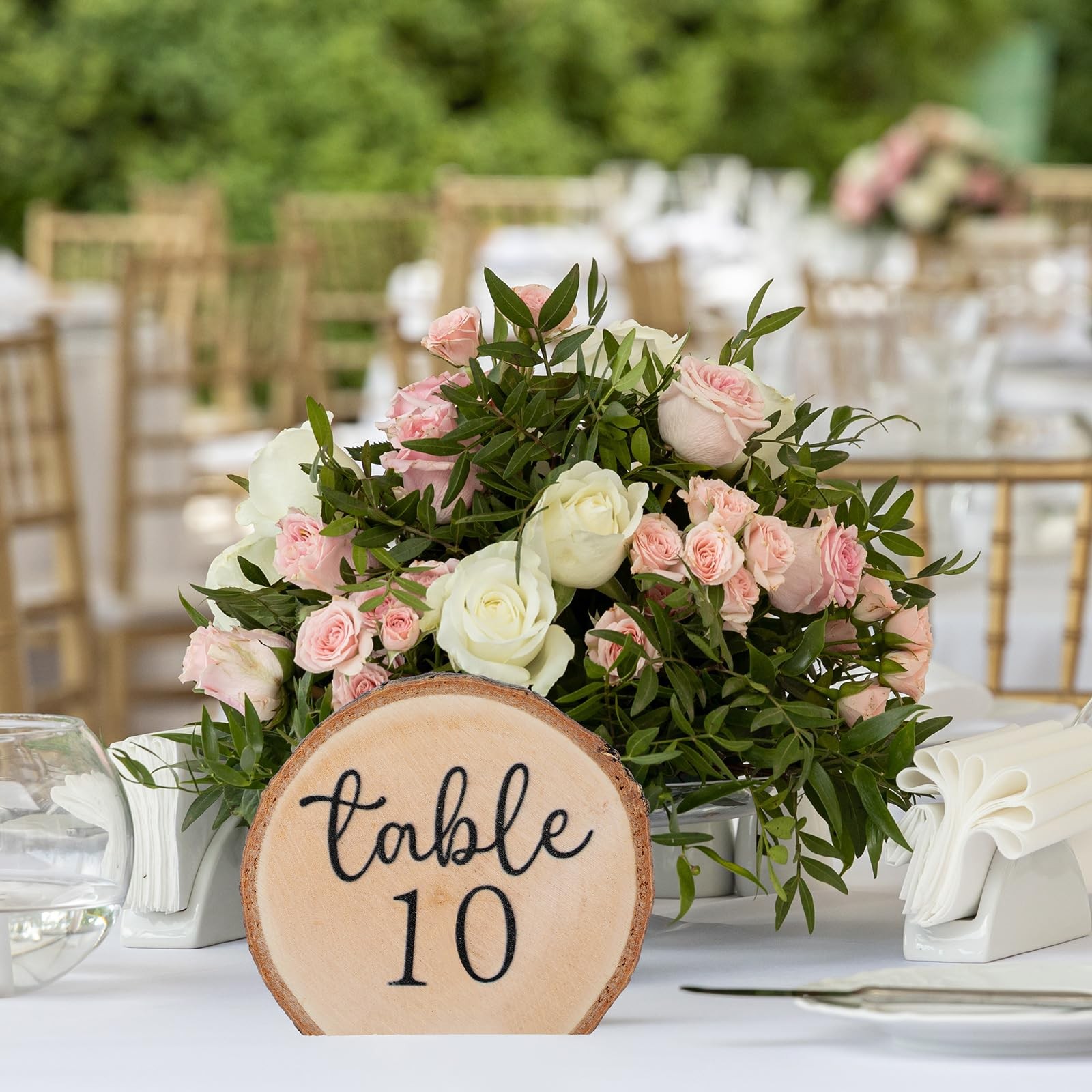 20 PCS Rustic Wood Table Numbers Set Wedding Centerpieces Banquet Seating