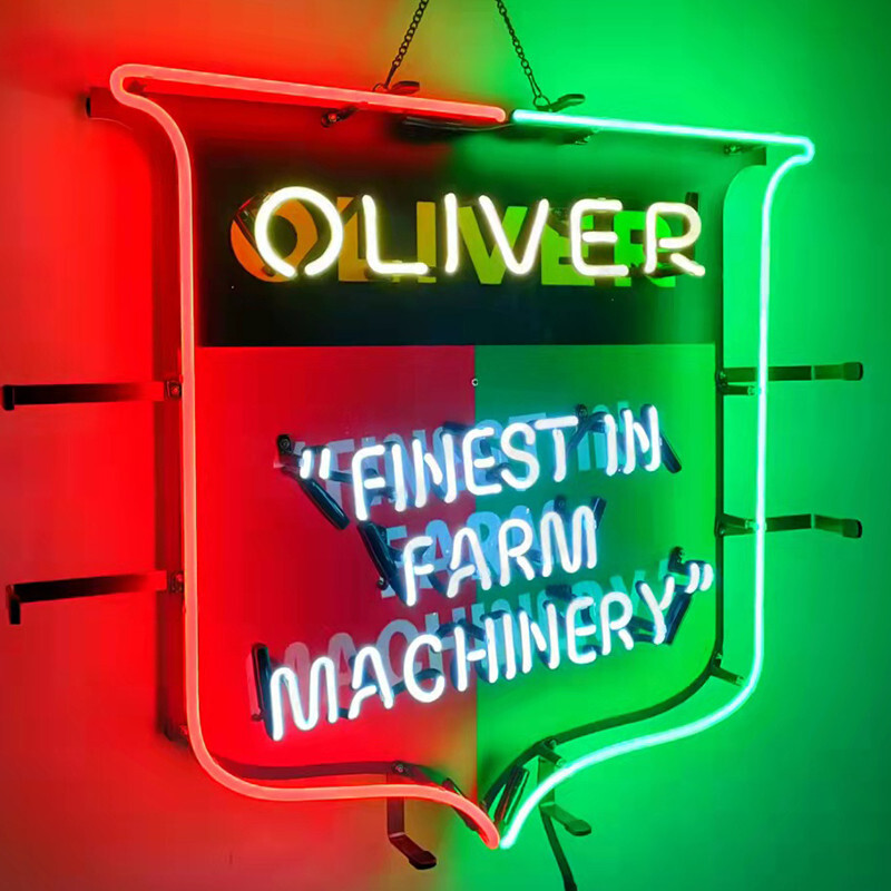 US STOCK Oliver Finest in Farm Machinery Neon Sign With HD Vivid Printing 24×20