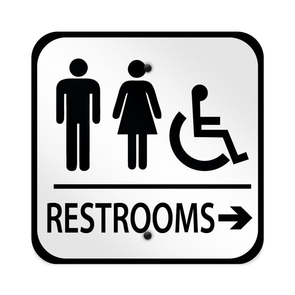 Aluminum Square Metal Sign Directional Acrylic Left Weatherproof Street