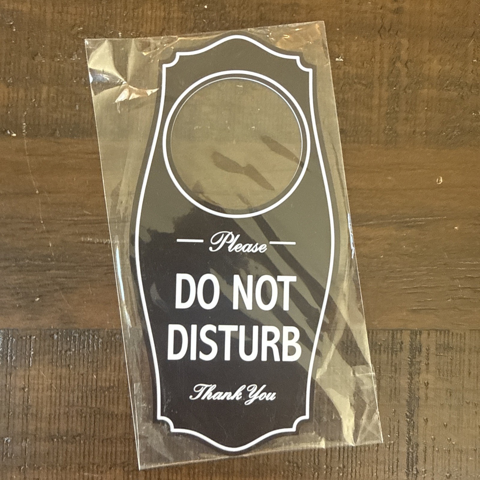 All Quality Please DO NOT Disturb Door Hanger – Dark Brown, 4&Prime; x 8&Prime;