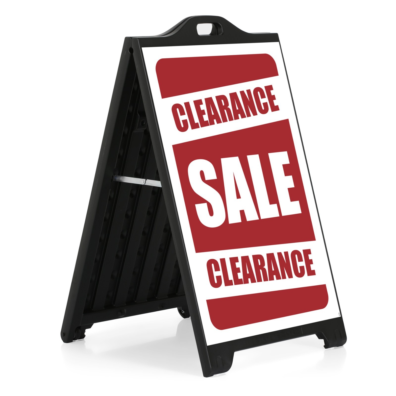 Street SignPro Board Black A-Frame Sidewalk Sign with 2 Sticker Signs 24×36 inch