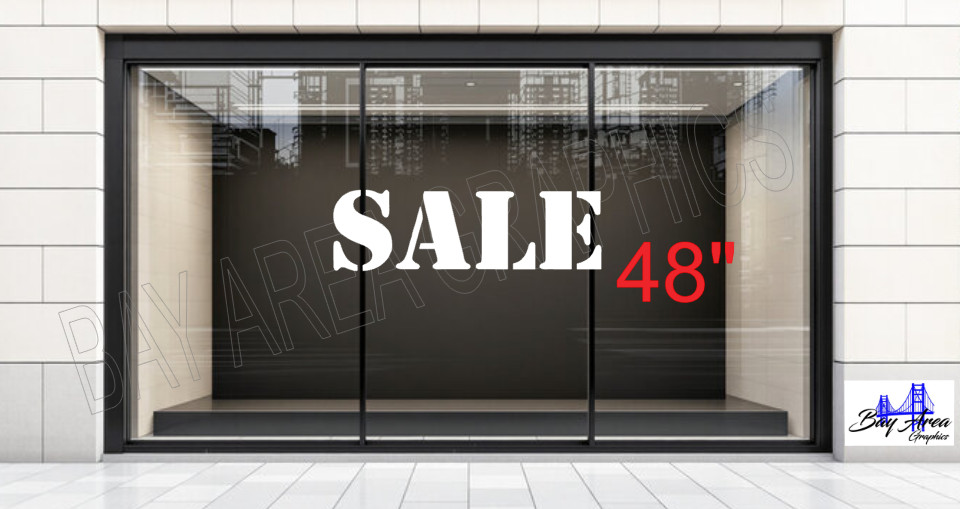 STORE SALE SIGN VINYL DECAL WINDOW EXTERIOR WATERPROOF MADE WITH ORACAL 651