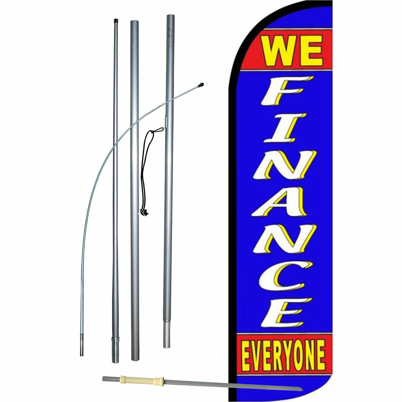 We Finance Everyone Flag Flutter Feather Banner Swooper Extra Wide Windless Kit