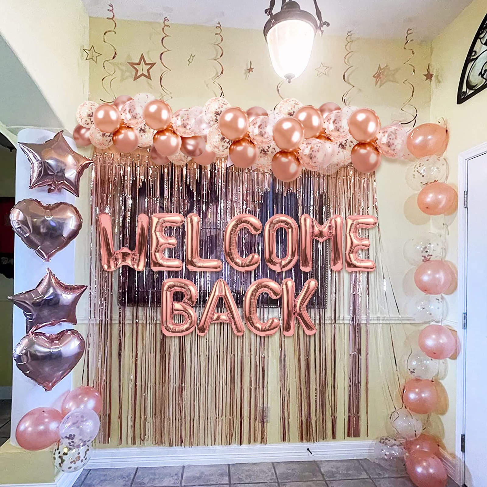 16 PCS Welcome Back Banner Balloons Welcome Back Office Decoration Welcome Ba…