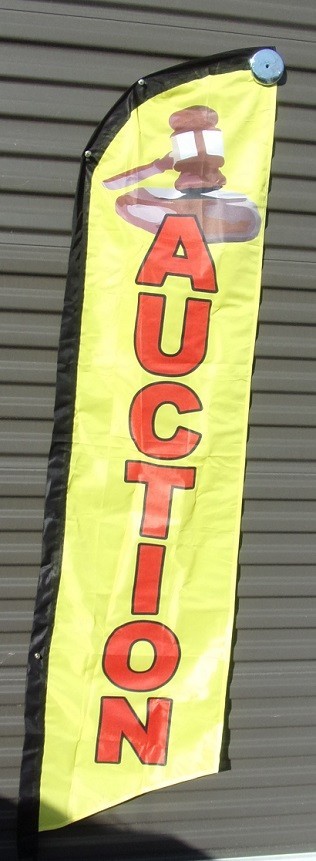 Auction Feather Flag 20&Prime; X 73&Prime; NEW