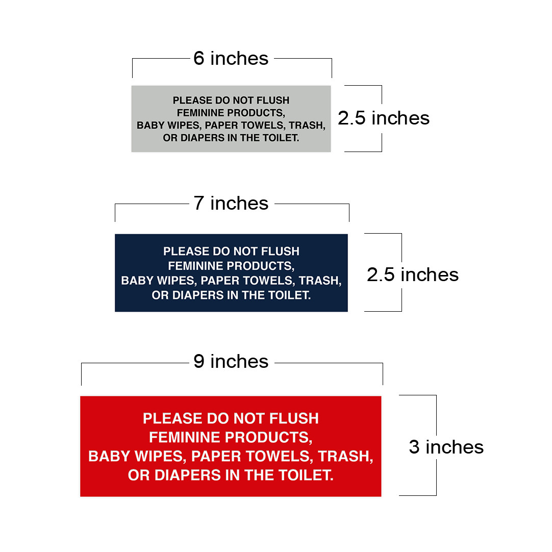 Basic Please Do Not Flush Etiquette Sign