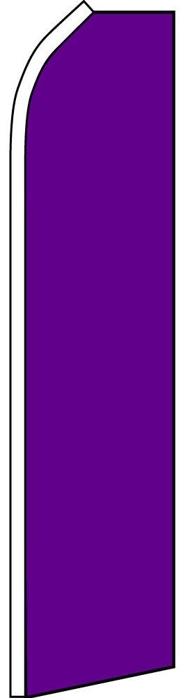 PURPLE SOLID COLOR FLUTTER FLAG Tall Feather Swooper Banner Events Occasions