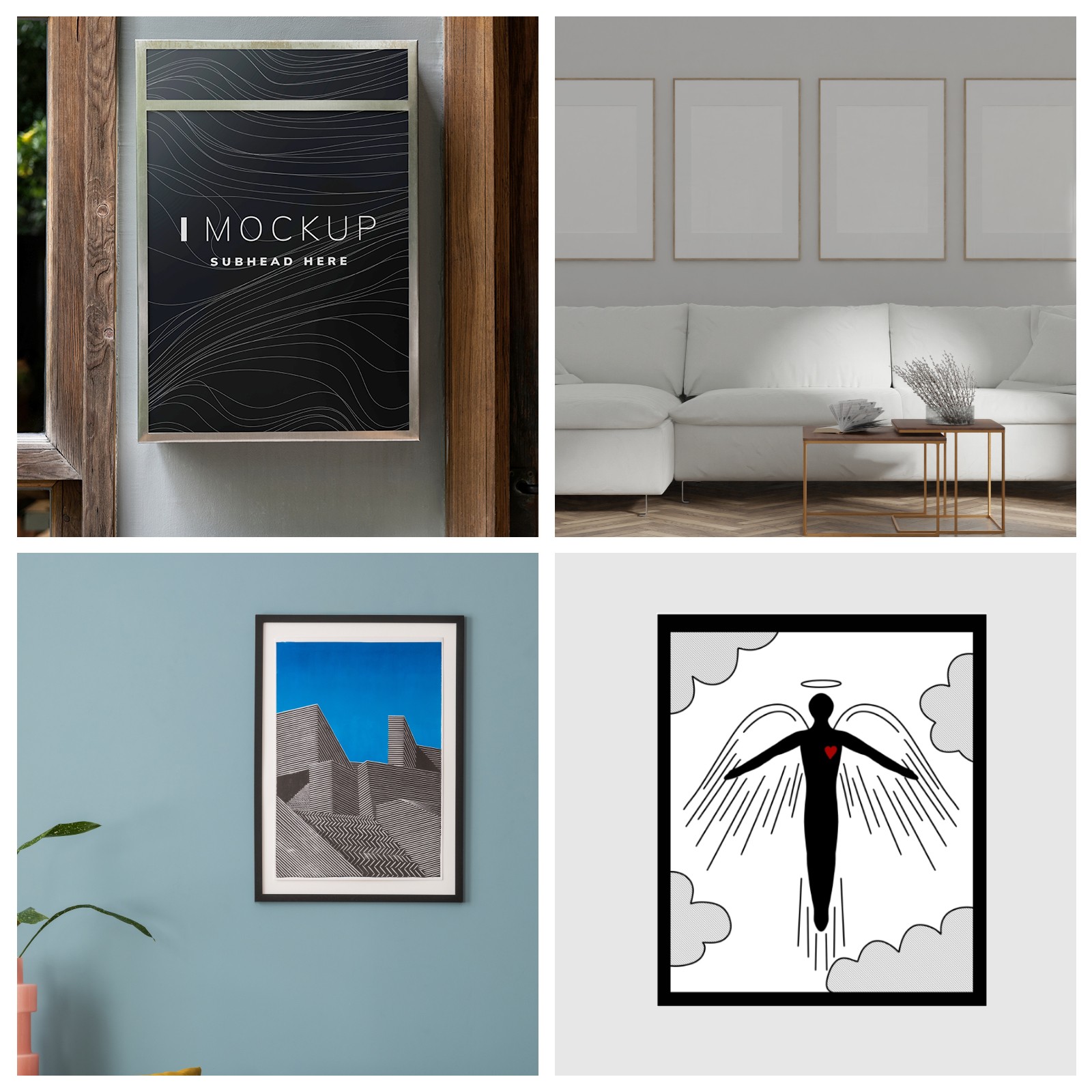 3pcs Self Adhesive Magnetic Wall Sign Holder, 11&Prime;x17&Prime; Frame Display,Black