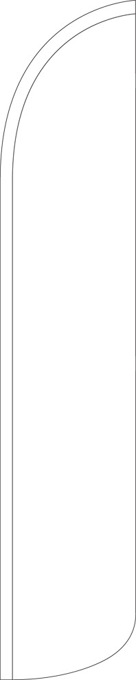 Solid White 15&prime; Tall Windless Swooper Feather Banner Flag & Pole Kit
